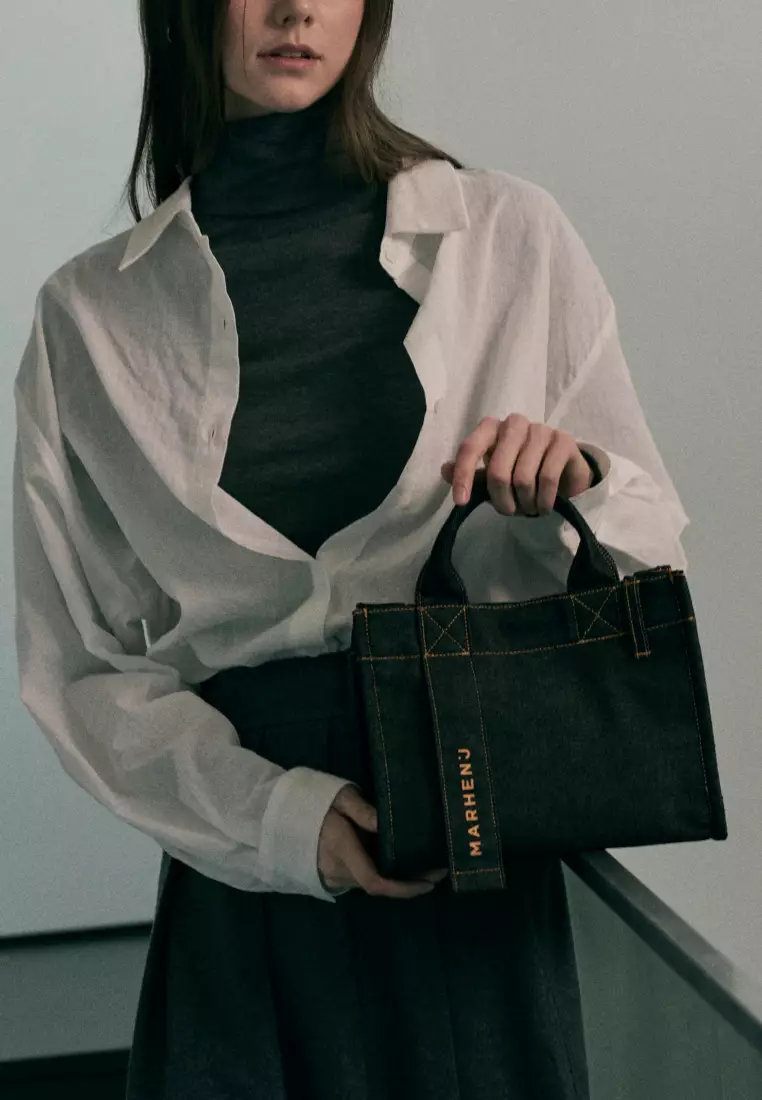 RICO MINI DENIM Canvas Crossbody Bag Black