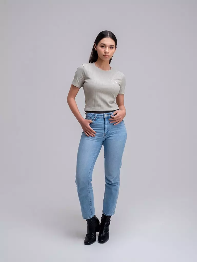 Greenlight Kaos Mid Crop Wanita Lengan Pendek 010123