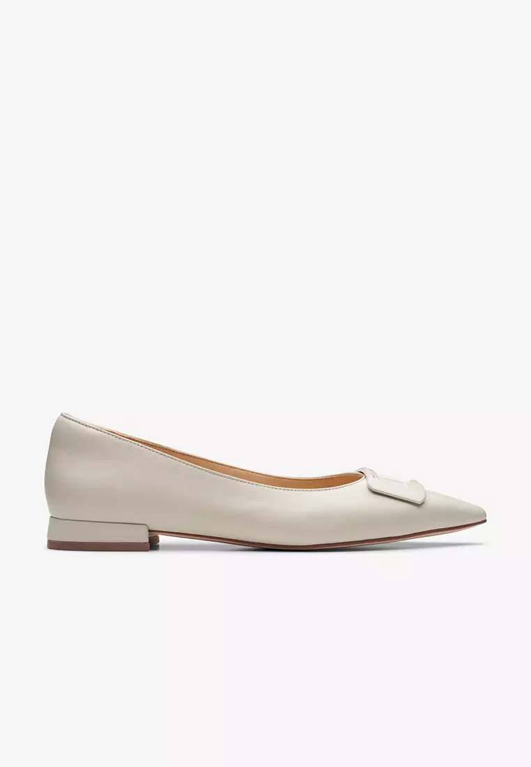 Discount on Clarks  shoes - SKU: Sensa15 Lux Ballerina Ivory