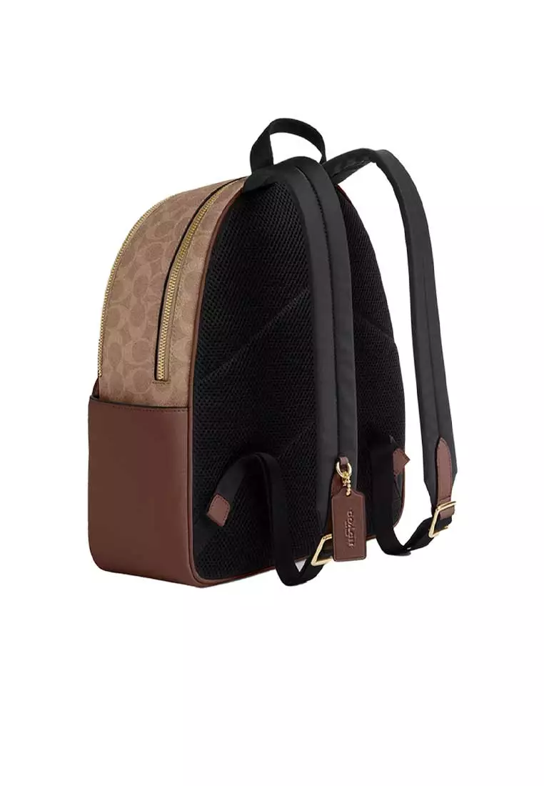 Court Backpack In Signature Canvas Tan/Brown CZ176