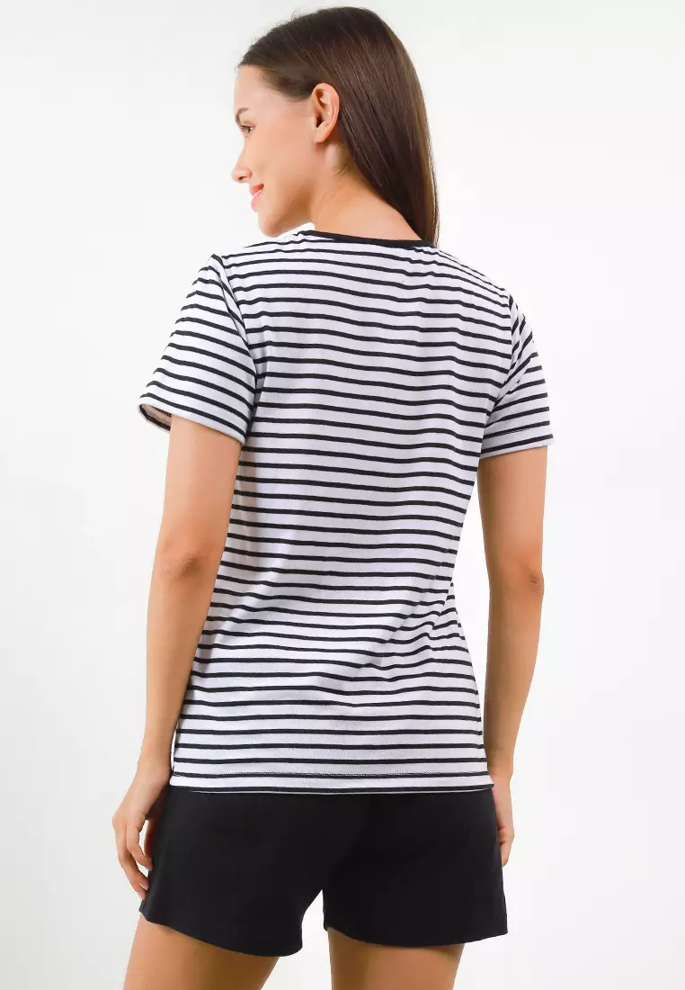 Pyjama Baju Tidur  Short Sleeve Short Mini Pants Sleepwear