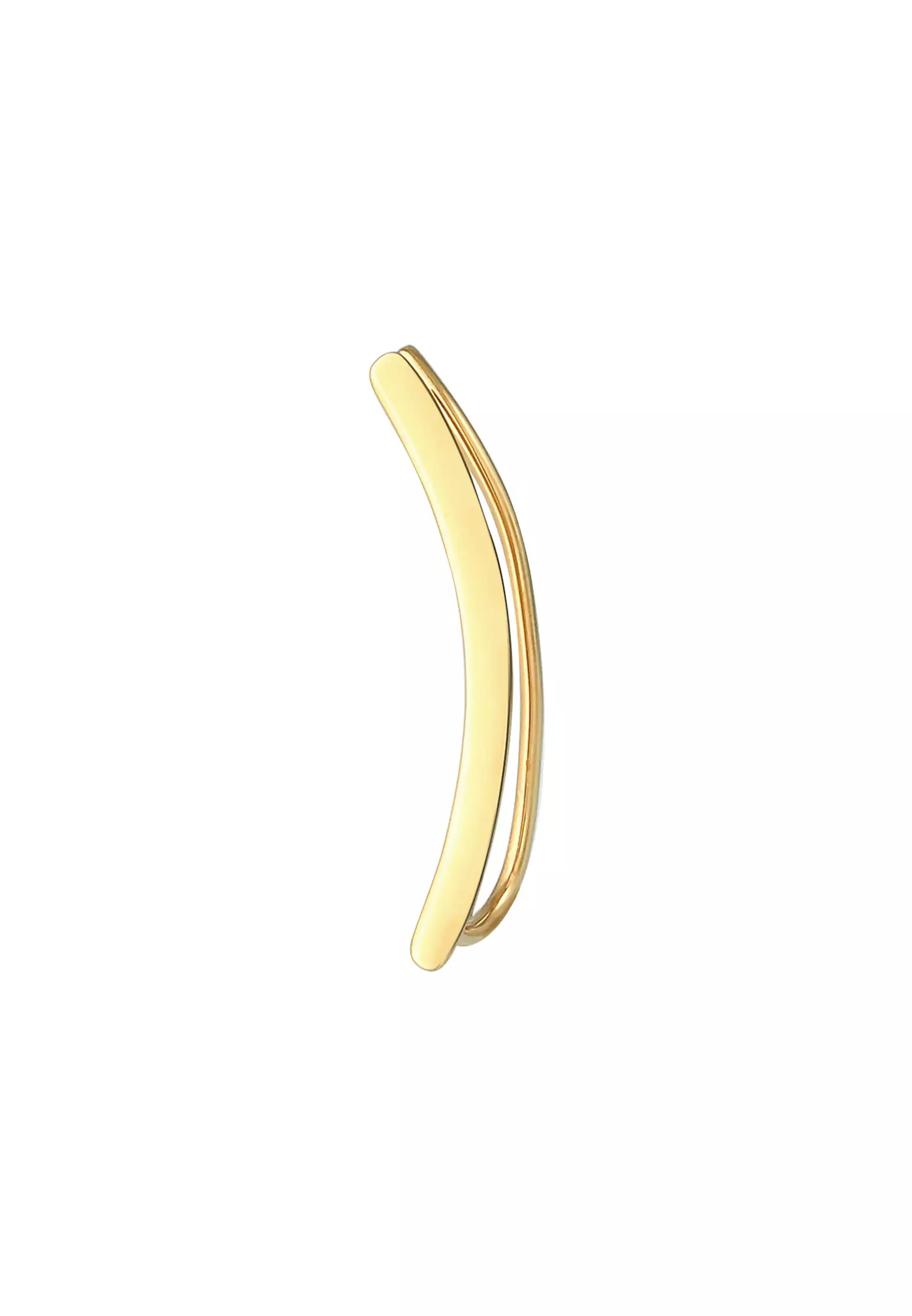 Earrings Single Earclimber Domed Basic Trend Blogger Gold Plated