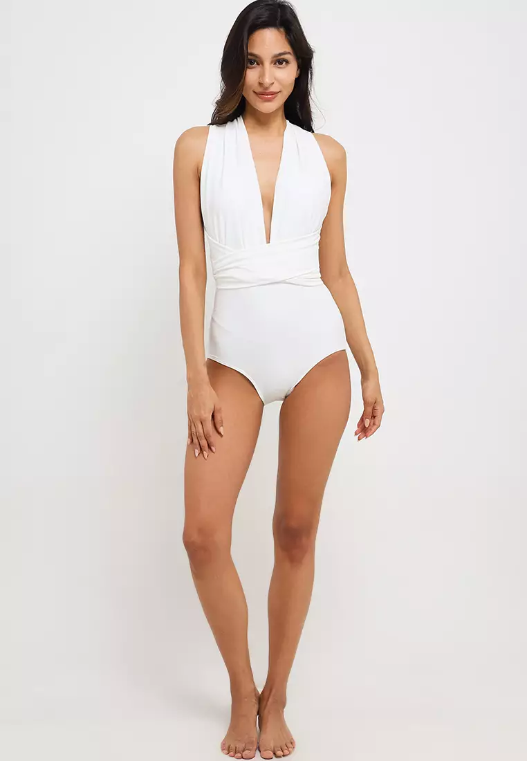 V-Neck Backless Swimsuit