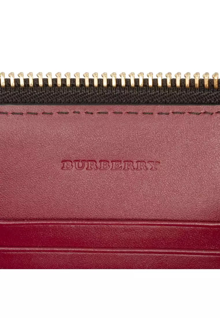Burberry Pre-Loved Burberry Small Grain Check Embossed Leather
