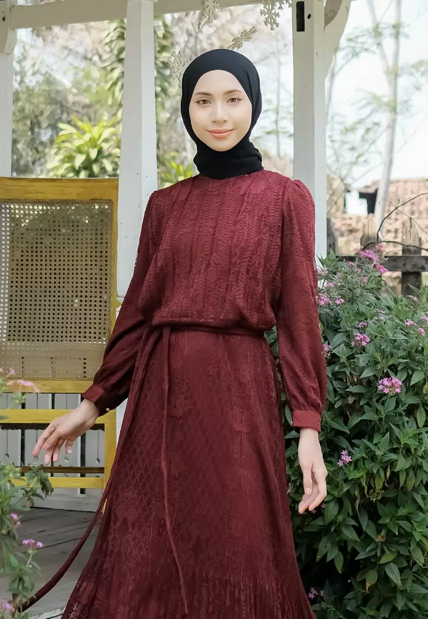 Ivanka Dress - Maroon