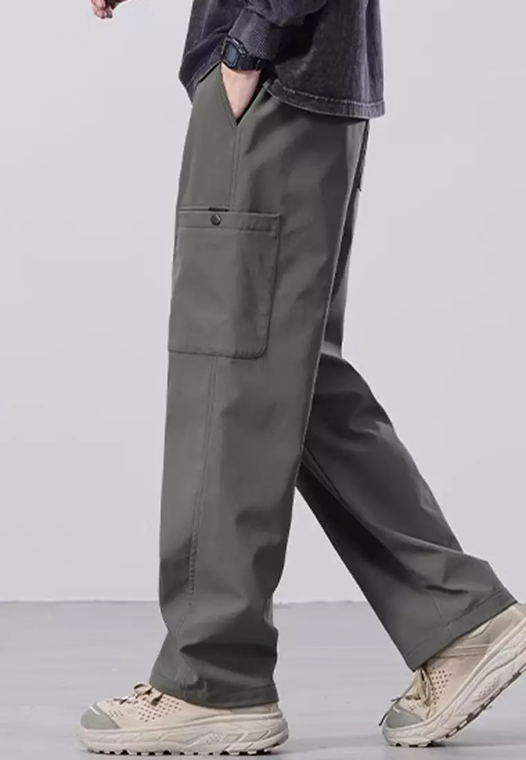 Drawstring Casual Cargo Trousers