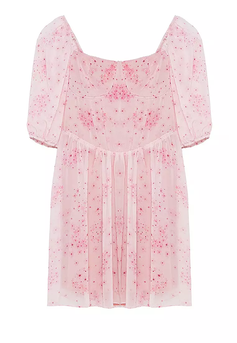 Buy Trendyol Balloon Sleeve Mini Dress 2025 Online | ZALORA