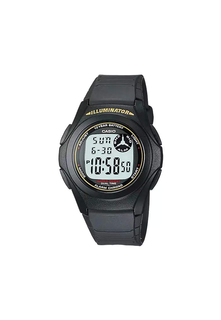 Buy Casio Watches Men's Digital F-200W-9A Black Resin Band Sport