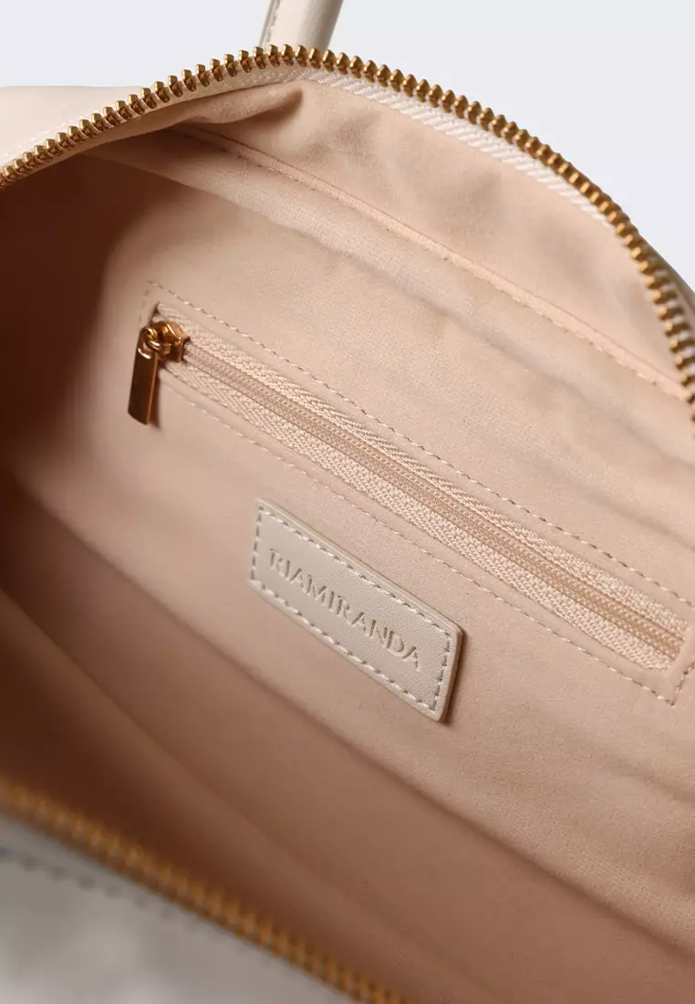 Ria Miranda Cannoli Cream Sella Quilted Mini Bag