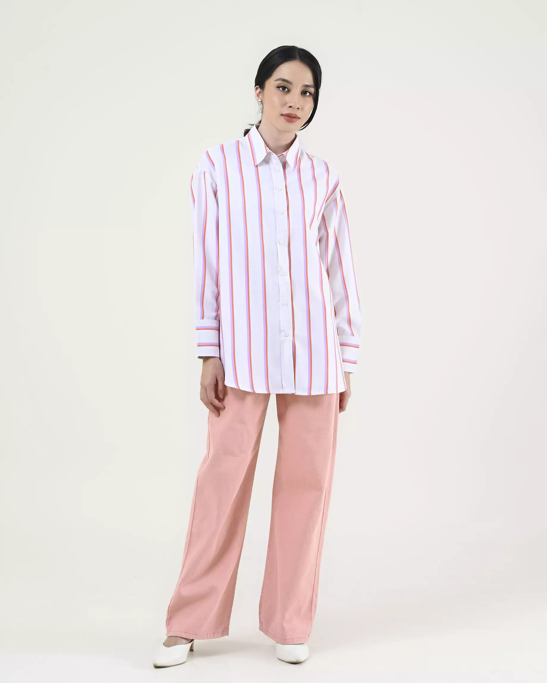 Geulis.id PIPER SHIRT - Stripesorange