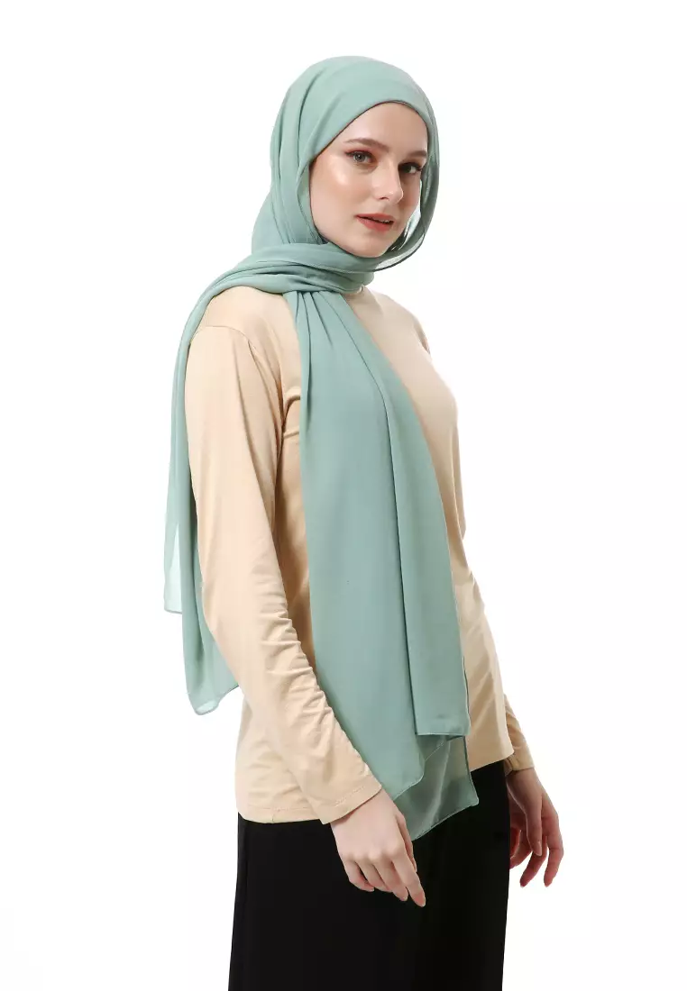 Zhalika Phasmina Motif Polos High Premium Quality - Matcha