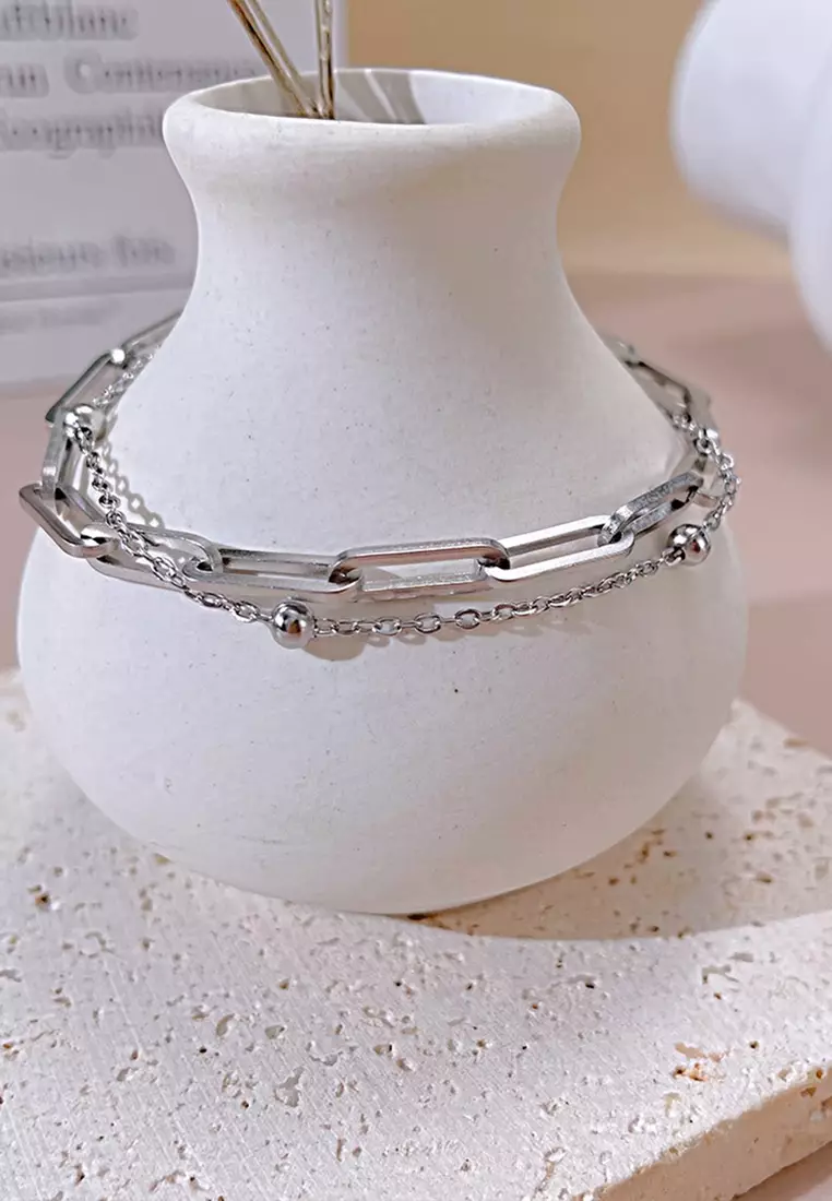 Lustra Multi-Chain Bracelet in Silver