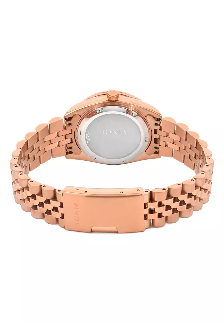 Bonia Diamond - Jam Tangan Analog Wanita - Rosegold - Stainless Steel - B10552-3553