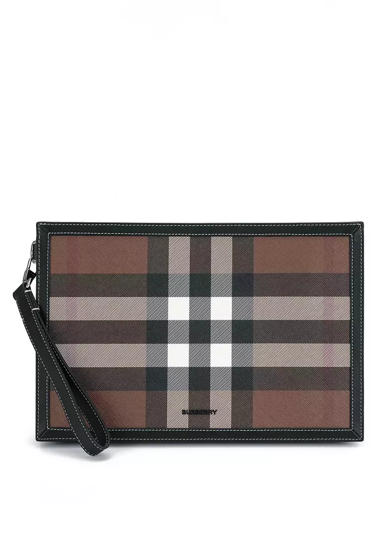 Burberry Check and Leather Pouch in 2023