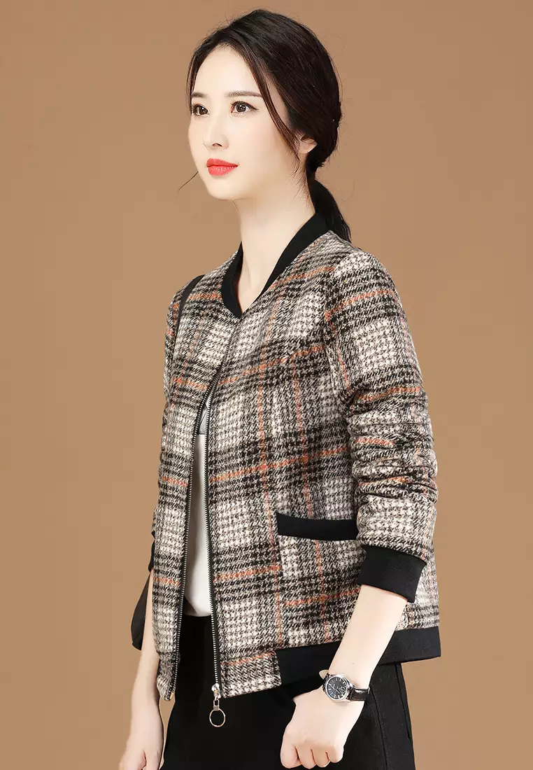 Checkered jacket womens online