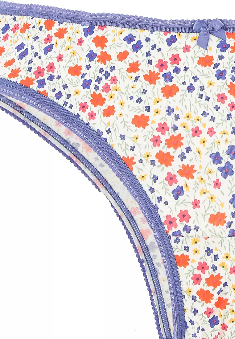 5pk Cotton Lycra™ Brazilian Knickers