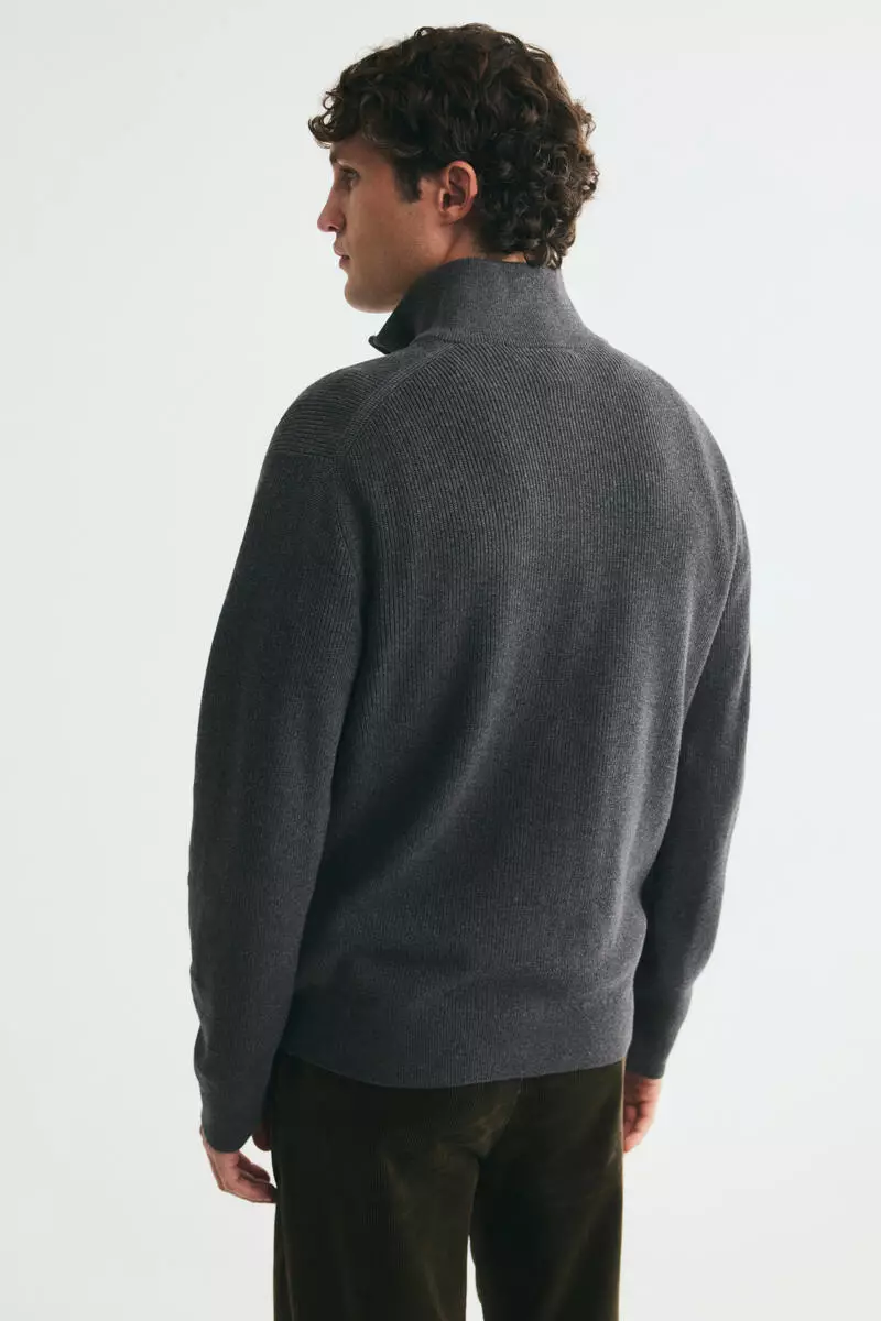 Regular Fit Zip-top jumper