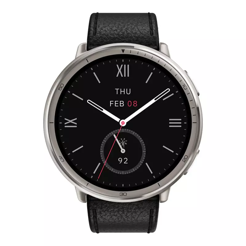 Jam Tangan Unisex Amazfit Active 2 Premium Round W2437GL1N Smartwatch 44mm 160+ Sport Mode Leather Strap + Extra Strap