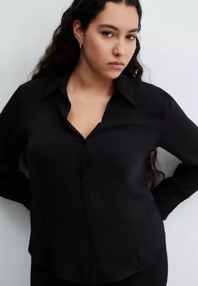 Mango Flowy Shirt With Seam Detail 2024 Buy Mango Online ZALORA