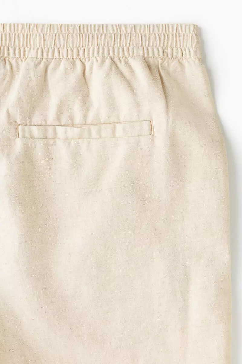 Regular Fit Linen-blend shorts