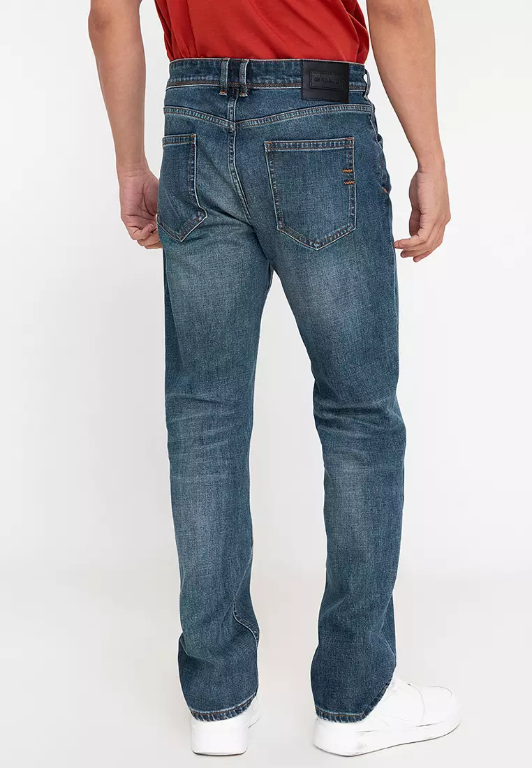 Men's Premium Denim Dark Blue L Event Straight Pants