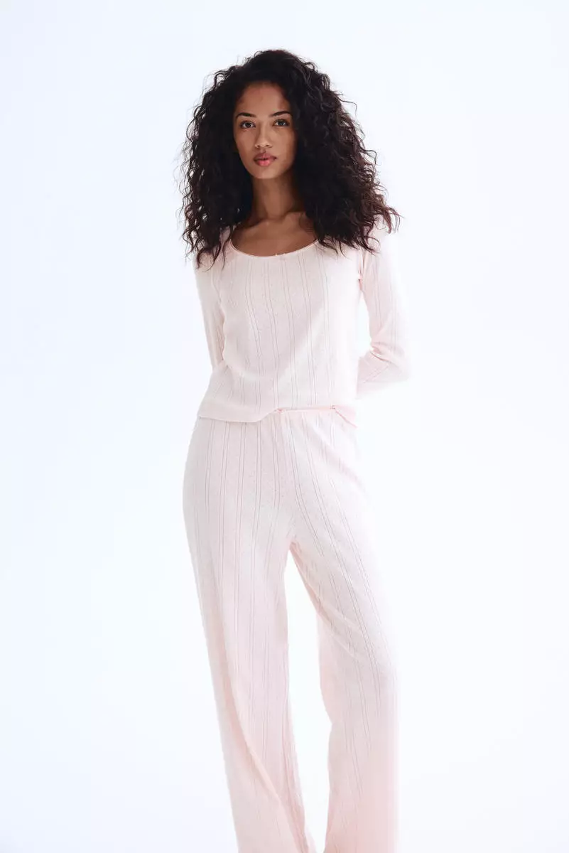 Cotton pointelle pyjamas