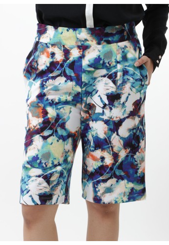 Cropped Pants Printed Abstract