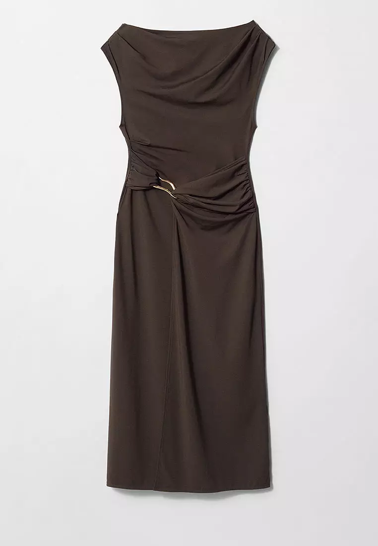 Draped Midi Dress