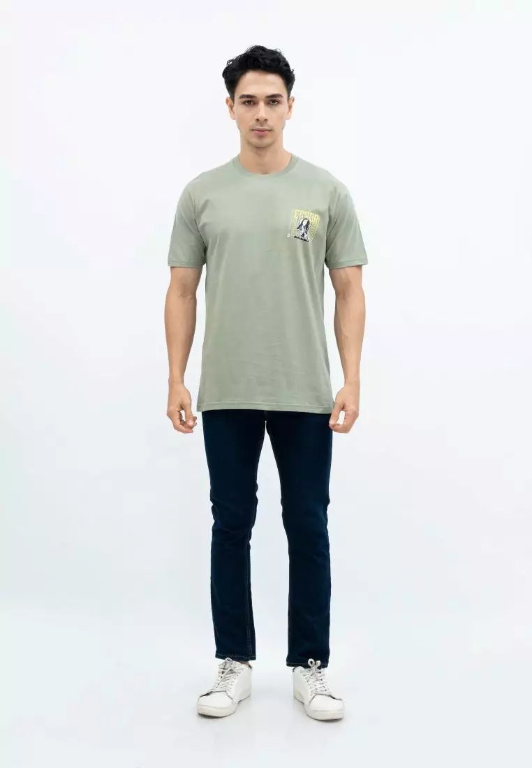 Houseofcuff T-shirt Kaos Motif Error Pendek Sage Green Size S-4XL