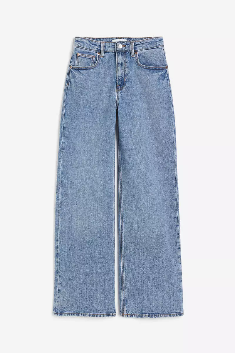 Buy H M Wide High Jeans Online ZALORA Malaysia