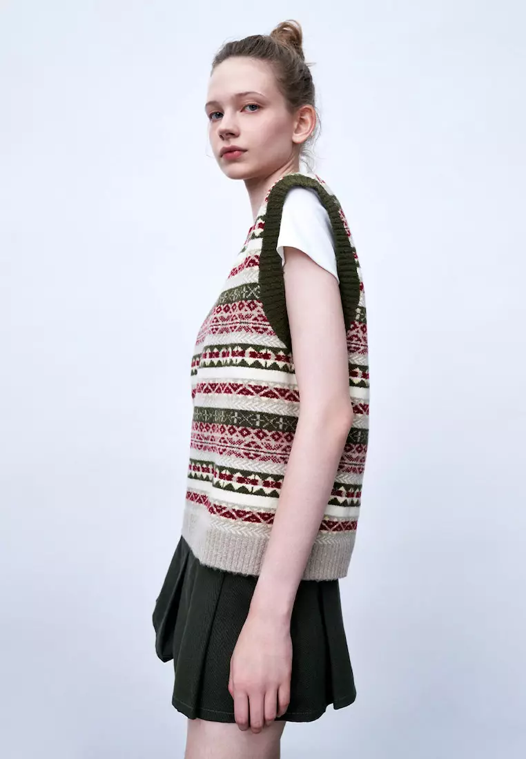 Geometric best sale print sweater