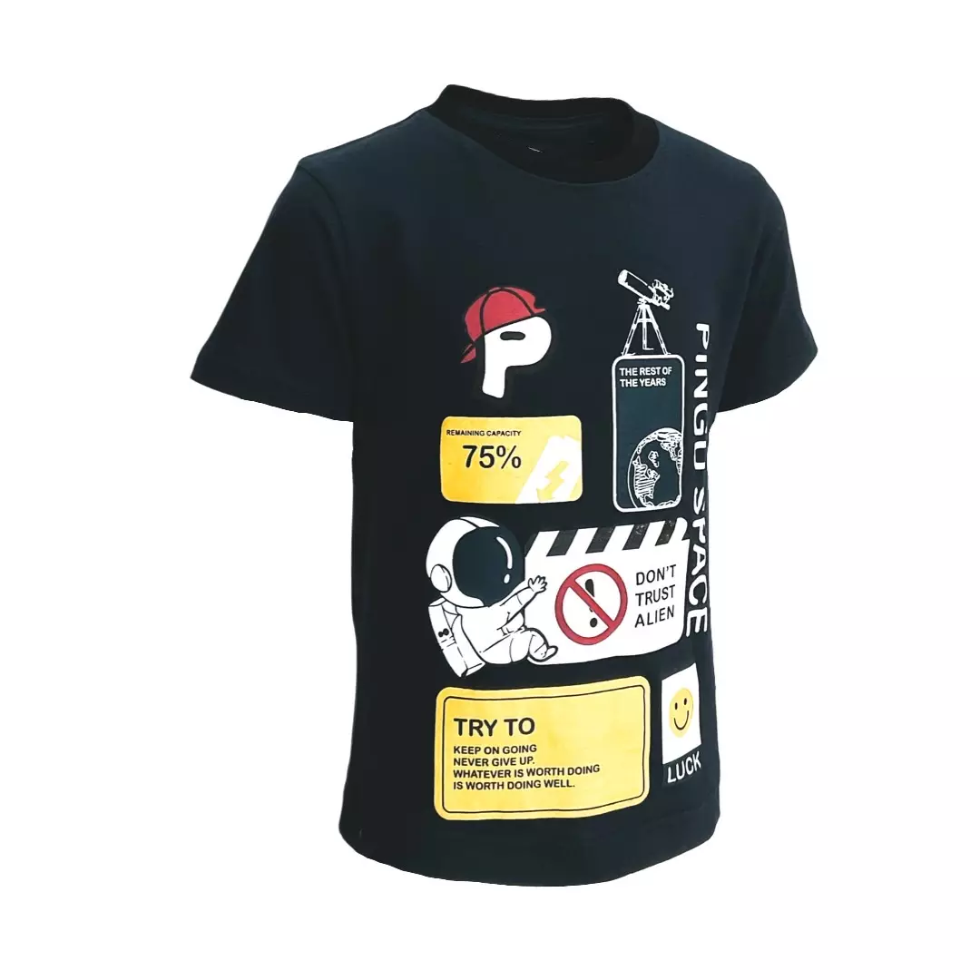 Pingu Kaos Anak Laki Laki Sablon Astronot Navy 92000727