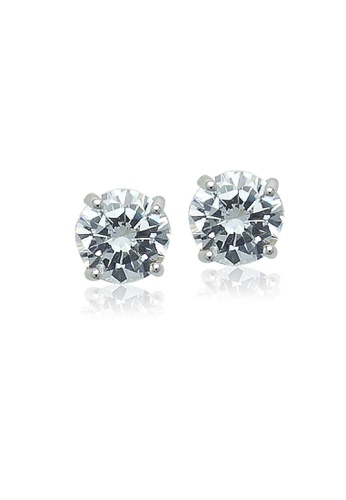 Chomel silver 5mm Cubic Zirconia Solitaire Stud Earring CH795AC0F2UFSG_1
