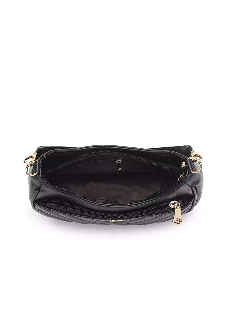 Women's Top Handle Bag / Sling Bag / Crossbody Bag / Shoulder Bag (Tas Tangan Wanita / Tas Selempang Wanita / Tas Bahu Wanita) - Hitam