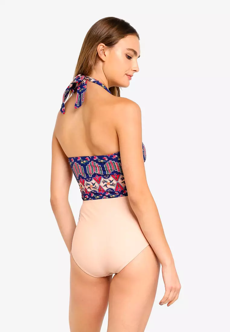 Cutout waist halter on sale monokini