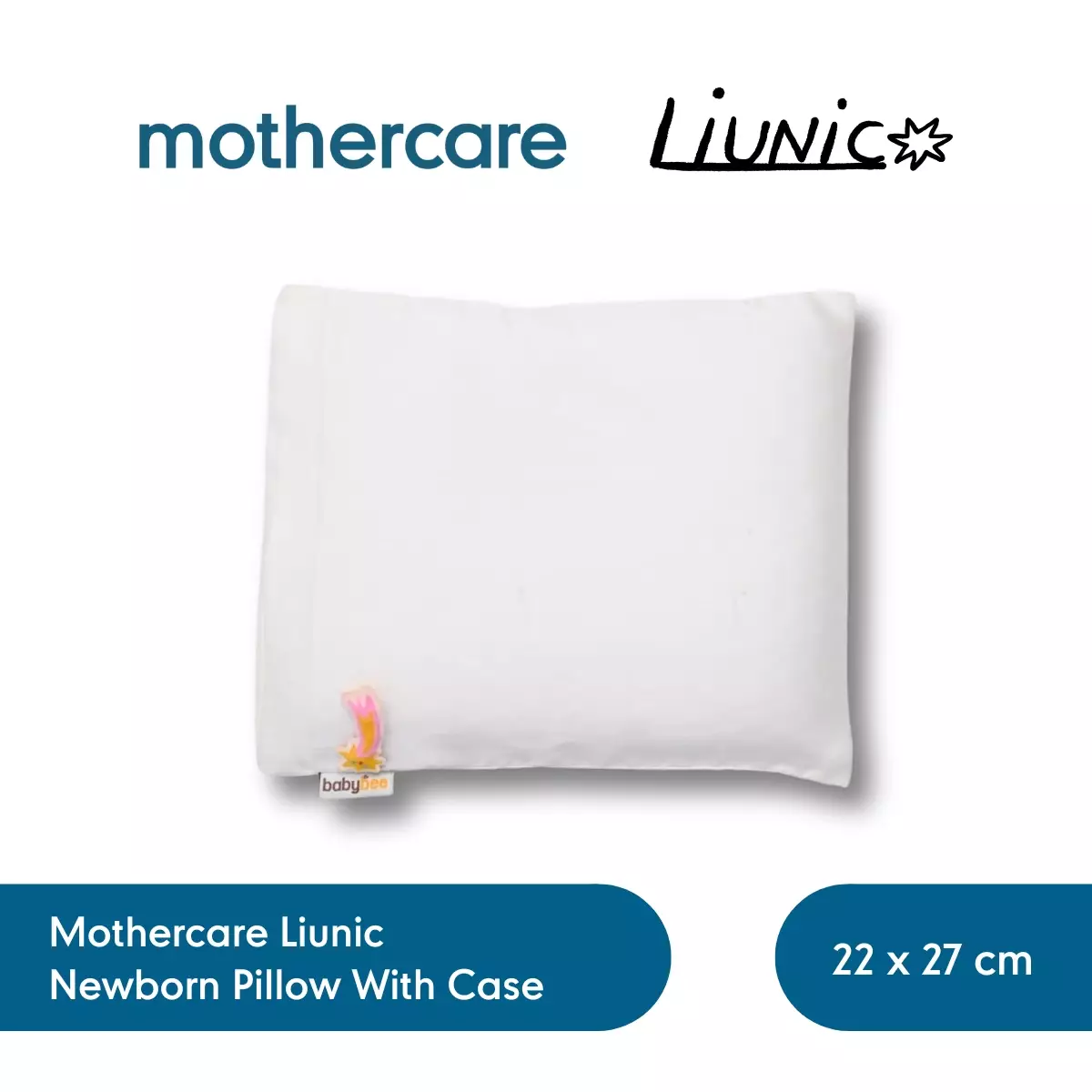 Babybee Liunic Newborn Pillow With Case - Bantal Bayi Lateks 0-6 Bulan Anti Peyang