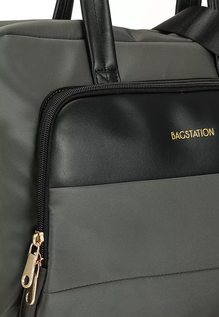 Trimmed Convertible Laptop Bag