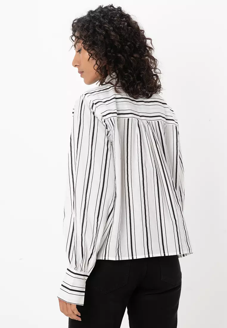 Leana Bow Stripe Shirt