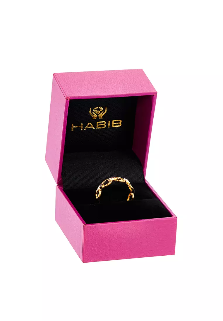 HABIB Oro Italia 916 Yellow and White Gold Ring GR52861023(YW)-BI (22K Gold)