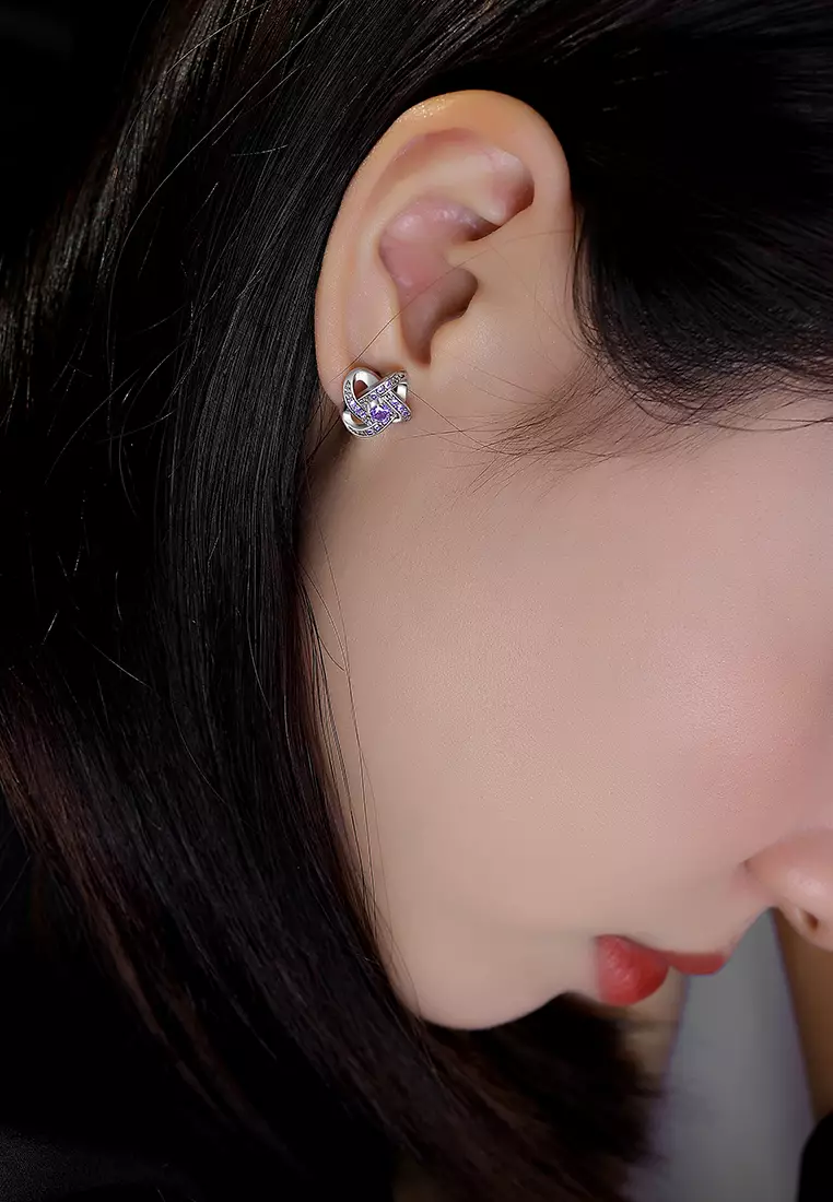 Anting Wanita Berlian Dilapisi Platinum Fashion Korea Anting Giwang Tusuk Cewek Original