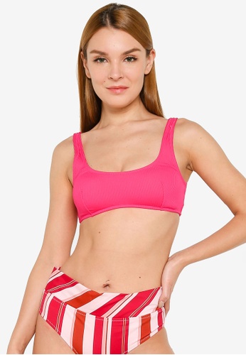 H&M red and pink Padded Bikini Top F7A80US8F1A072GS_1