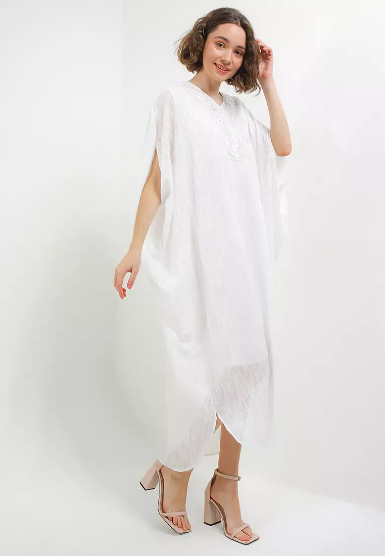 Sequined Lace Detail Kaftan