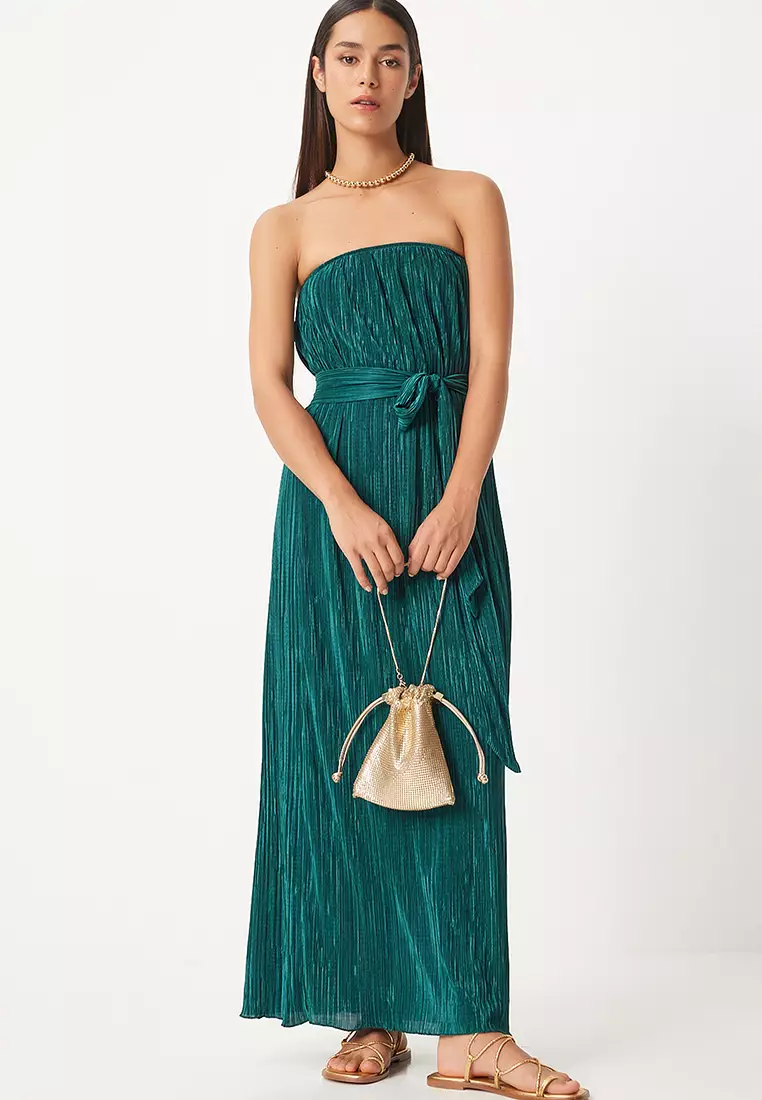 Pleated Maxi Dress