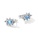Glamorousky white 925 Sterling Silver Fashion Vintage Pattern Geometric Oval Stud Earrings with Blue Cubic Zirconia 83524AC5342D68GS_4