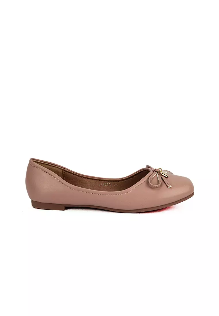 Women's Ballet Flats Shoes LX 26324 Old Rose C49