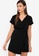 ZALORA WORK black 100% Recycled Polyester Wrap Playsuit 09C40AA600176CGS_1