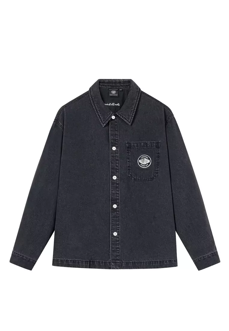 男裝 PALLADIUM LOGO 寬鬆長袖牛仔裇衫