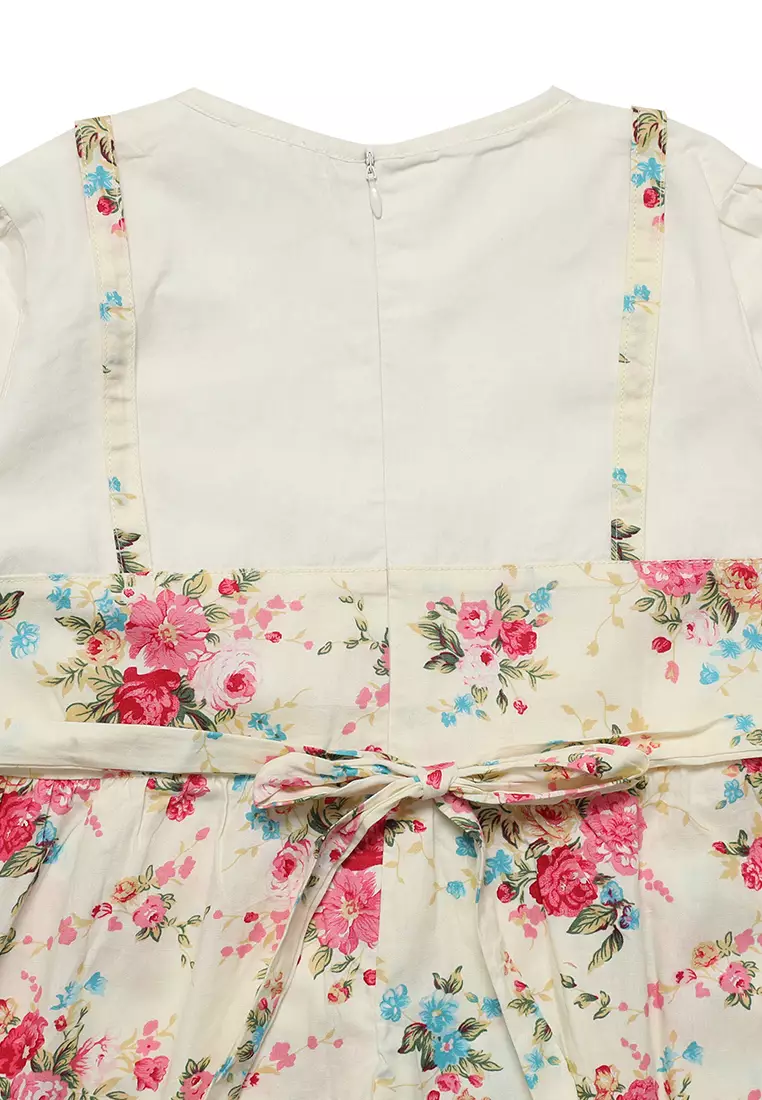 Baju Gamis Anak Perempuan Bunga Pita Krem - BLESS
