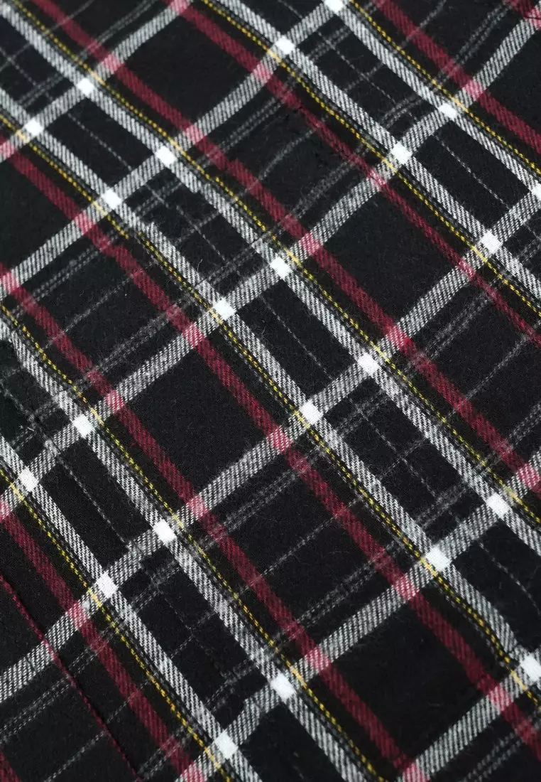 3Second Men's Flannel Plaid Shirt Short Sleeve Regular Fit Rico OL-C040225