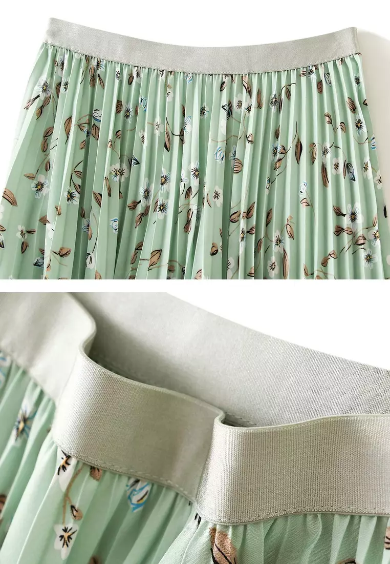 Ruffled Floral Maxi Skirt AF-D9908-2